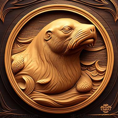 3D model st Gaston seal famous animal (STL)